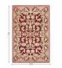 Red and Beige Persian 5x7 Feet Machine Made Carpet