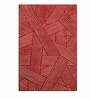Red Abstract Wool 4 ft x 6 ft Hand Tufted Carpet