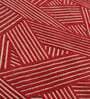 Red Abstract Wool 4 ft x 6 ft Hand Tufted Carpet