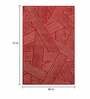 Red Abstract Wool 4 ft x 6 ft Hand Tufted Carpet