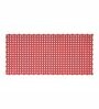 Red and Black Solid PVC 33x16 Inches Antiskid Shower Bath Mat