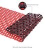Red and Black Solid PVC 33x16 Inches Antiskid Shower Bath Mat