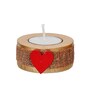 Red and Brown Wooden  Tealight Candle Holder (10 Pcs)