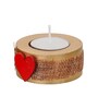Red and Brown Wooden  Tealight Candle Holder (10 Pcs)