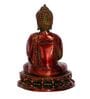 Red and Golden Brass Premium Meditating Blessing Buddha Antique Artifact