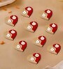Red and Golden Wooden  Tealight Candle Holder (10 Pcs)