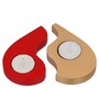 Red and Golden Wooden  Tealight Candle Holder (10 Pcs)