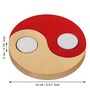 Red and Golden Wooden  Tealight Candle Holder (4 Pcs)