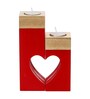 Red and Golden Wooden  Tealight Candle Holder