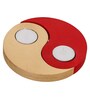 Red and Golden Wooden  Tealight Candle Holder (8 Pcs)