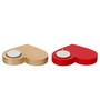 Red and Golden Wooden  Tealight Candle Holder