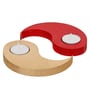 Red and Golden Wooden  Tealight Candle Holder (2 Pcs)
