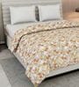 Red and Orange  100% COTTON Solid 150 GSM King Bed Comforter