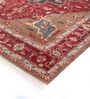 Red And Orange Wool Traditional 8 ft x 10 ft Hand Knotted Carpet