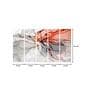 Red And White Abstract Modern Multi Frame Painting Art Panels