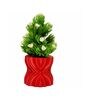 Artificial Plants with Red Pot
