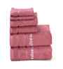 Red Bamboo Cotton Solid 650 GSM Bath Hand & Face Towel Set (6Pc)