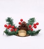Red Berry With Grass T Light Candle Holder