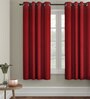 Satin Blackout 5 Feet Eyelet Window Curtain