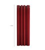 Satin Blackout 5 Feet Eyelet Window Curtain