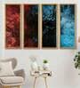 Beautiful Multicolour Canvas Framed Landscape Art Panel Set of 4