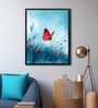 Red Butterfly Printed Canvas Wall Art