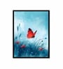Red Butterfly Printed Canvas Wall Art