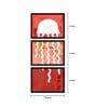 Cartoon Red Canvas (Pack of 3) Kids Wall Art