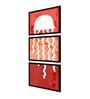 Cartoon Red Canvas (Pack of 3) Kids Wall Art