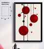 Red Printed Canvased Abrstact Wall Art