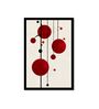 Red Printed Canvased Abrstact Wall Art