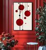 Red Printed Canvased Abrstact Wall Art