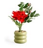 Red Carmine Potted Artificial Plant