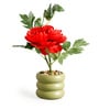 Red Carmine Potted Artificial Plant