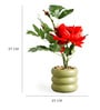 Red Carmine Potted Artificial Plant