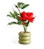 Red Carmine Potted Artificial Plant