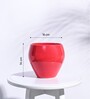 Red Ceramic Apple Shape Desk Pot Planter
