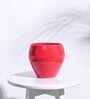 Red Ceramic Apple Shape Desk Pot Planter