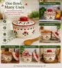 Red Ceramic Bowl Set of 3 with Lid (250 ML, 500 ML & 750 ML)
