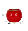 Red Ceramic Football Shape Desk Pot