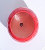 Red Ceramic Football Shape Desk Pot Desk Pot