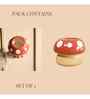 Red Ceramic Mushroom Planter
