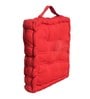 Satin Red Cotton Filled 16X16 Inch Chair Pad