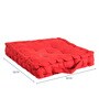Satin Red Cotton Filled 16X16 Inch Chair Pad