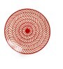 Chevrons 7 Inch Red Ceramic (Set of 2) Quarter Plate