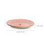 Chevrons 10 Inch Red Ceramic (Set of 4) Dinner Plate