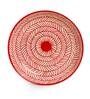 Chevrons 9 Inch Red Ceramic Dinner Plate