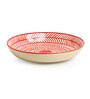 Chevrons 9 Inch Red Ceramic Dinner Plate