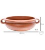Red Clay Kadai with Lid 3 Litre