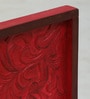 Red Color Handpainted Engineered Wood Carving Jharokha Frame